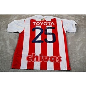 Club Deportivo Guadalajara Chivas Jersey Mens Red White Home Liga MX Soccer 25 image 2