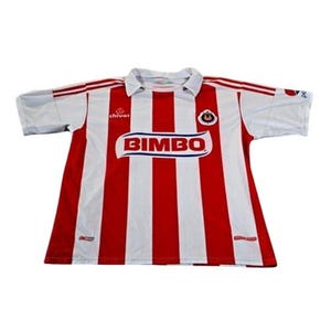 Club Deportivo Guadalajara Chivas Jersey Mens Red White Home Liga MX Soccer 25 image 1