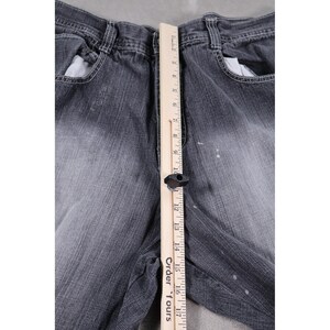 Southpole Red Tab Mens Jeans Black Wash Denim Loose Fit Leg Size 38 Y2K Grunge image 8