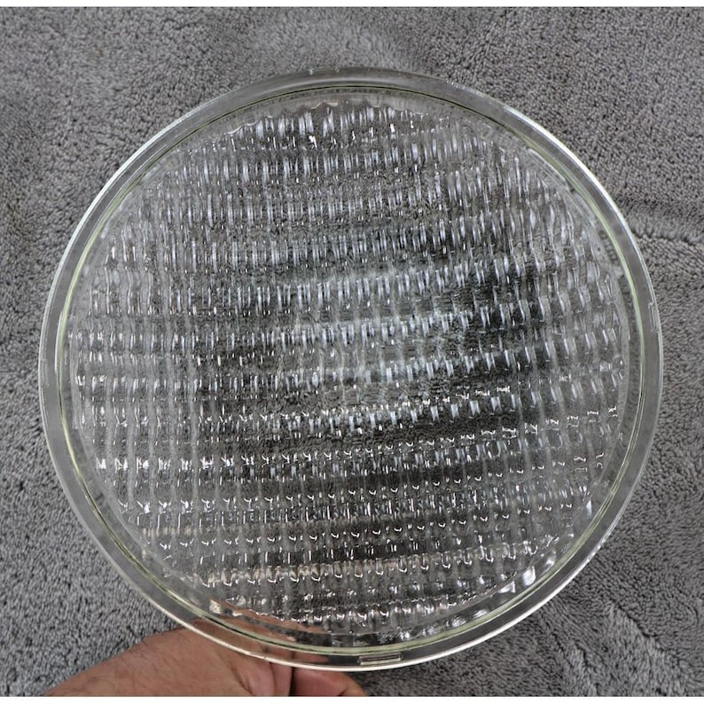 Vintage Industrial Prismatic Glass Lens / Fresnel Light Cover 7" Replacement image 3