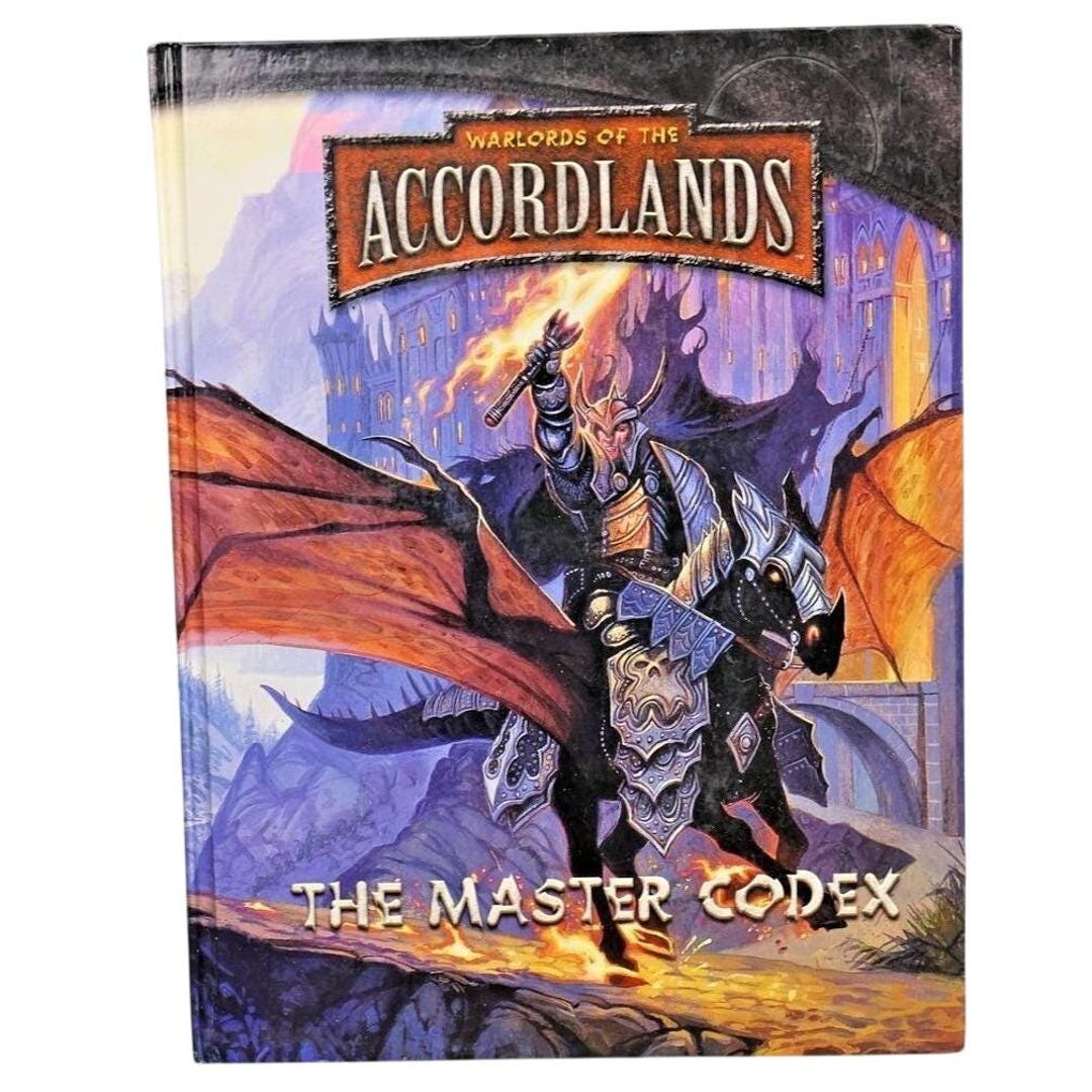 Master Codex Warlords of the Accordlands the Master Codex AEG D20 RPG Hardcover Book ...