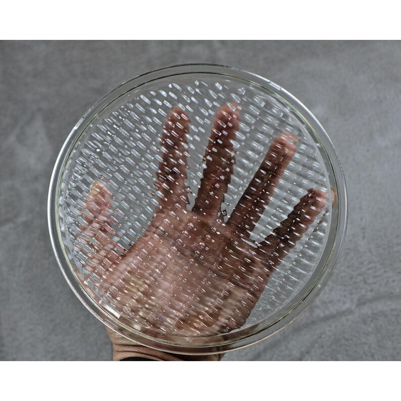 Vintage Industrial Prismatic Glass Lens / Fresnel Light Cover 7" Replacement image 12