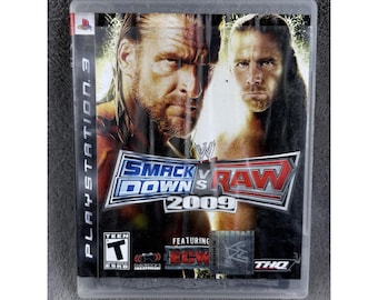 WWE SmackDown Vs. Raw 2009 Sony PlayStation 3 PS3 Game Complete THQ T Wrestling