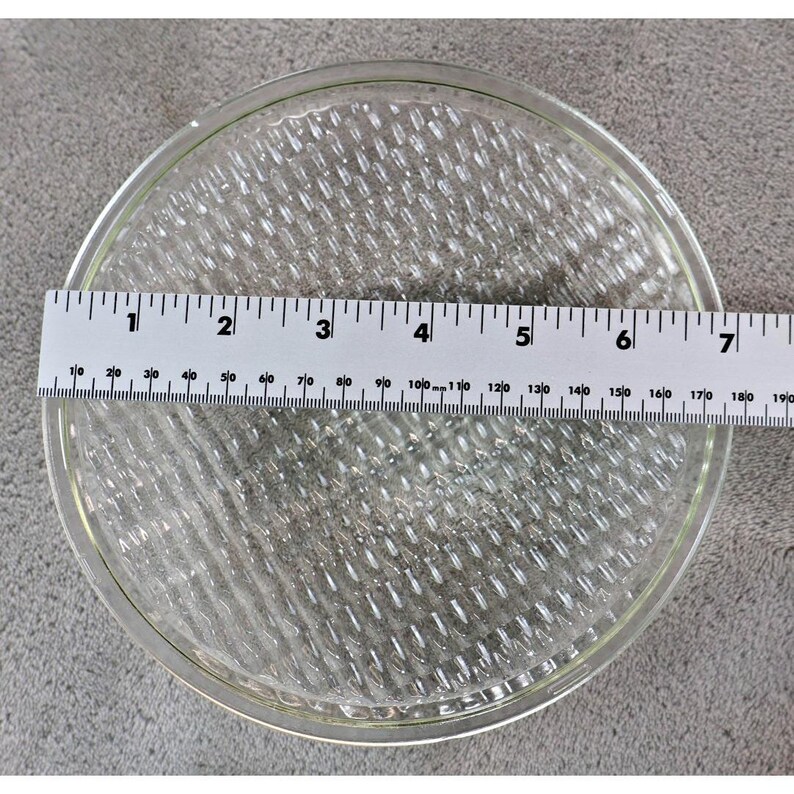 Vintage Industrial Prismatic Glass Lens / Fresnel Light Cover 7" Replacement image 2