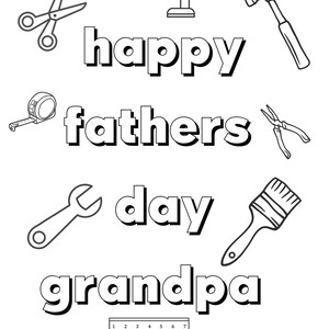 Printable Fathers Day Coloring Pages for Grandpa Bundle, Fathers Day ...