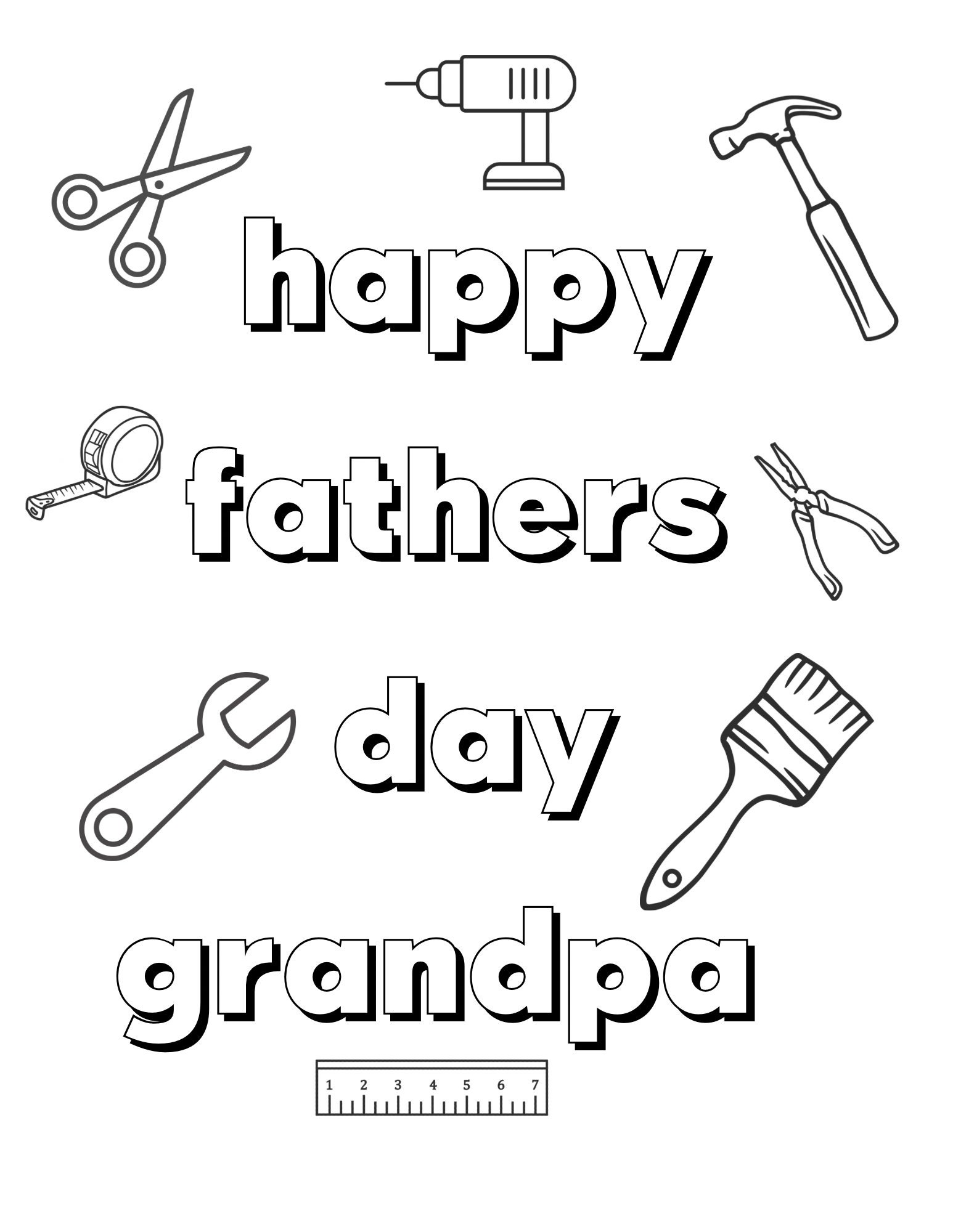Printable Fathers Day Coloring Pages for Grandpa Bundle, Fathers Day ...
