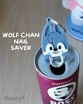 Stray Kids Wolf Chan Nail Saver Keychain | SKZOO Inspired Can Tab Opener Keychain strap help for long nails, sore hands, cute kpop gift product logo
