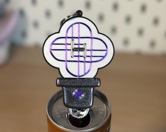 HUNTRIX Lightstick Nail Saver | Nyckelringsöppnare för läskburkar, hjälp för långa naglar, ömma händer, rolig hjälpsam K-pop-present K-pop Demon Hunters KDH