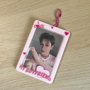 I Love My Boyfriend PC Holder | Acrylic Photocard Stray Kids merch Felix Han Hyunjin Bangchan Changbin I.N Seungmin Leeknow Skzoo Kpop merch