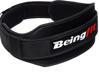 BeingFit プレミアム リフティング ベルトはサポート力と安定性を向上 - パワーリフティング、ボディビルディング、フィットネス愛好家に最適