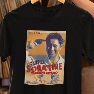 Sonatine T-Shirt – Takeshi Kitano Film Tee – 90s Japanese Cult Movie – Yakuza Drama Classic – Art House Cinema Gift