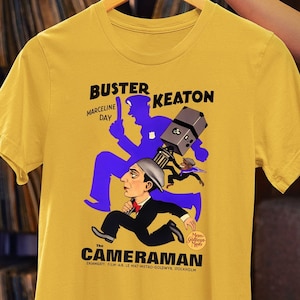 The Cameraman T-Shirt – Buster Keaton Film Tee – Silent Film Comedy Classic – 1920s Cinema Shirt – Cult Classic Gift – Cinema Lover Top