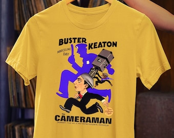 The Cameraman T-Shirt – Buster Keaton Film Tee – Silent Film Comedy Classic – 1920s Cinema Shirt – Cult Classic Gift – Cinema Lover Top