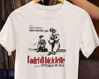Bicycle Thieves Movie Shirt - Vittorio De Sica Tee - Iconic Italian Cinema tshirt - Neorealism Classic T-Shirt - Film Lover Gift