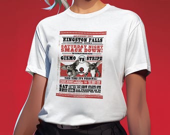 Gizmo vs Stripe Boxing Poster Tee | 80s Cult Horror Comedy Parody Shirt