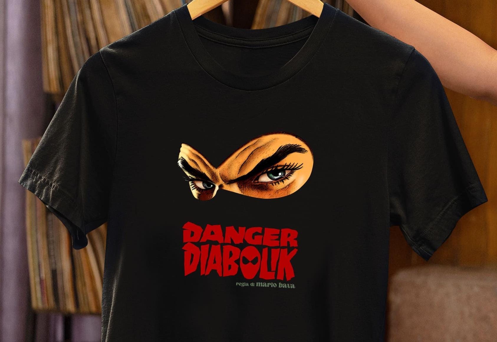 Danger Diabolik T shirt Italian Cult Classic Movie Tee 60s Crime Adventure Film Retro Cinema Gift Comic Book Movie Shirt Etsy