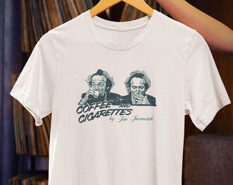 Roberto Benigni • Jim Jarmusch • Camiseta de película Café y cigarrillos • Camiseta de película clásica de culto • Ropa casual • Regalo único para fanáticos del cine independiente