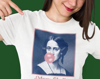 Women's T-Shirts [Out of Print] Mary Wollstonecraft Shelley / Frankenstein Relaxed Fit Tee (Black) (Womens) Frankenstein unisex book cover t-shirt — Out of Print