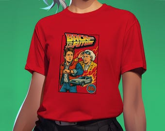 Back to the Future Tee | 80s Comic Style Sci-Fi Movie Graphic Shirt
