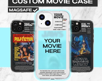 Custom Movie TV Show Poster Phone Clear Case Personalized iPhone 14 15 16 17 Pro Max Magsafe Gift For Him Her Film Lover Cinema Transparent