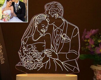 Acrylic 3D Photo Lamp | Photo Engraved Lamp | Desk lamp | 3d night lamp | custom night light | Custom LED Night Light for Bespoke Ambiance