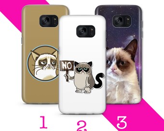Grumpy Cat 9 Phone Case Cover For Samsung Galaxy S5 S6 S7 S8 S9 Edge Plus LTE NEO Models Mean Cat Sad Evil Kitten Meme Funny Meme Cat Kitty
