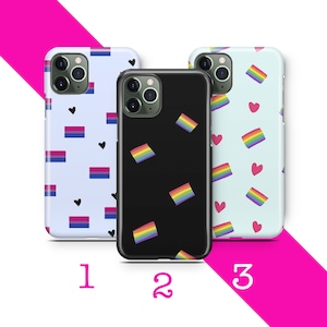 LGBTQ 3 Phone Case Cover For Apple iPhone 11 12 13 14 15 16 PRO PLuS MiNI MAX Models Gay Lesbian Community Flag Homosexual Bisexual Love