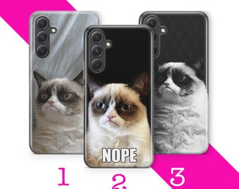 Grumpy Cat 3 Telefoon Case Cover Voor Samsung A14 A15 A16 A17 A25 A26 A33 A34 A35 A36 A53 A54 A55 A56 A72 A73 + Meer modellen Mean Sad Evil Kitten
