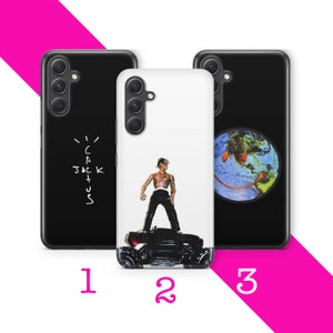 Custodia per telefono Travis Scott K8 per Samsung A13 A14 A15 A16 A25 A26 A33 A34 A35 A36 A53 A54 A55 A56 A72 A73 + altri modelli Rapper americano