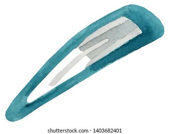 Handmade retro cute blue side clip for children and girls with broken hair