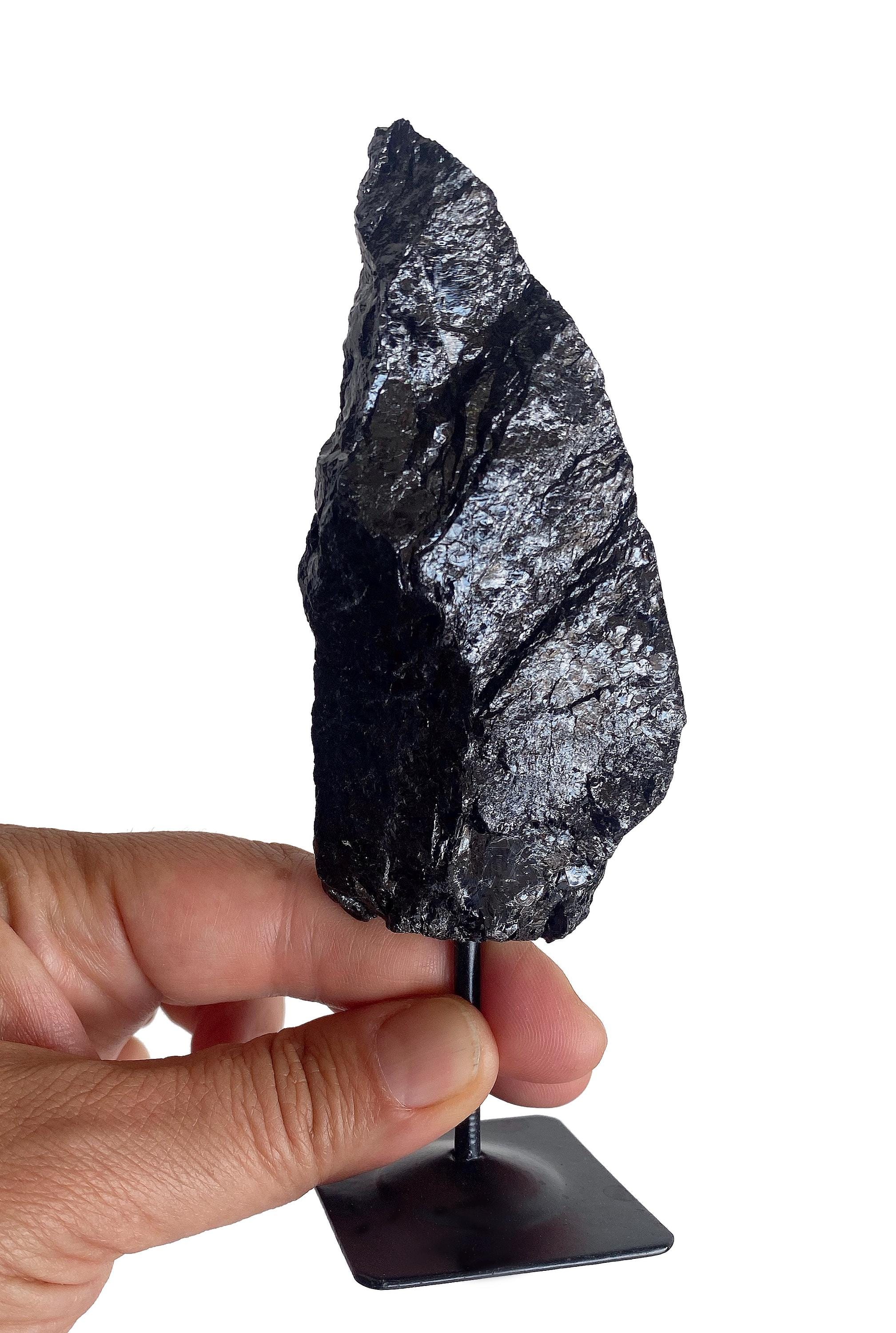 Black Tourmaline With Metals Stand,brazil - Etsy