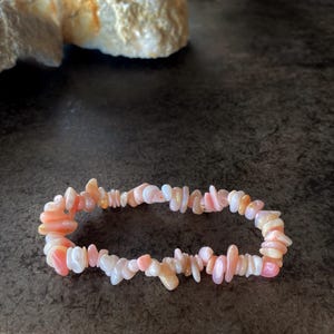 Natürliche hochwertige Pink Opal Armband, Chips