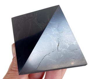 Polished Shungite Pyramid 6cm - Natural Stone,Russia