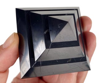 Polished Shungite Saqqara Pyramid 5cm - Natural Stone,Russia