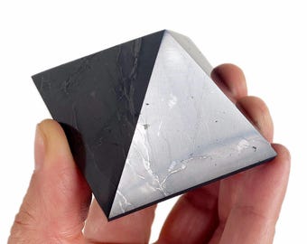 Polished Shungite Pyramid 5cm - Natural Stone,Russia