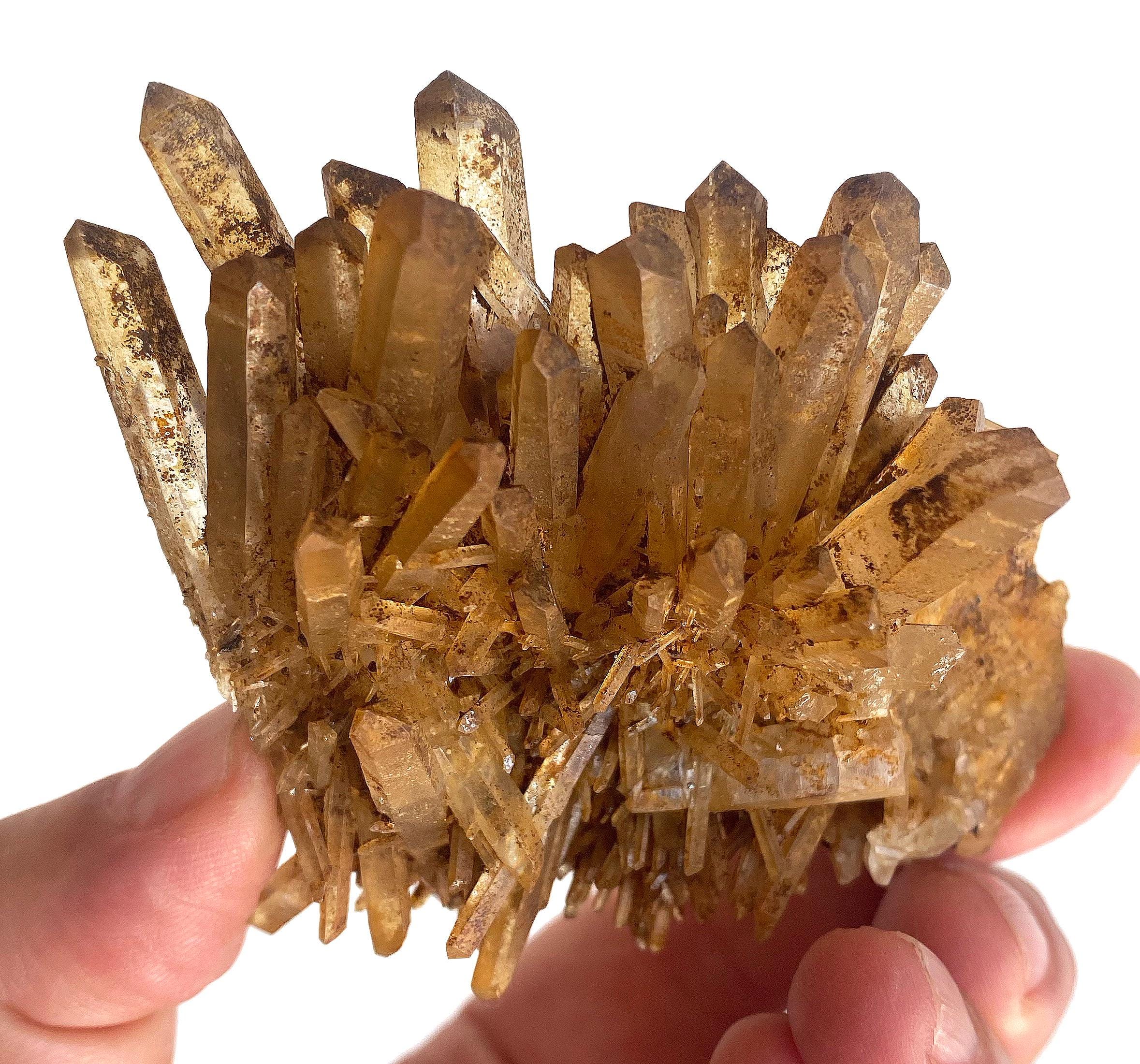 クォーツ　リモナイト　ヘマタイト　鉱物標本　原石　天然石　ストーン　ブルガリア ブルガリア、ロドピ山脈産のリモナイトとヘマタイトを含む天然クォーツ