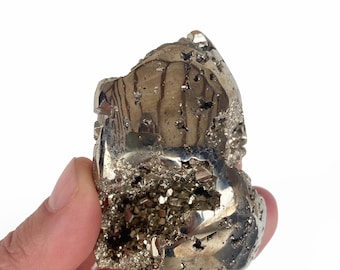 Peruvian Pyrite Free Form Crystal: Natural Shielding Stone (155g)
