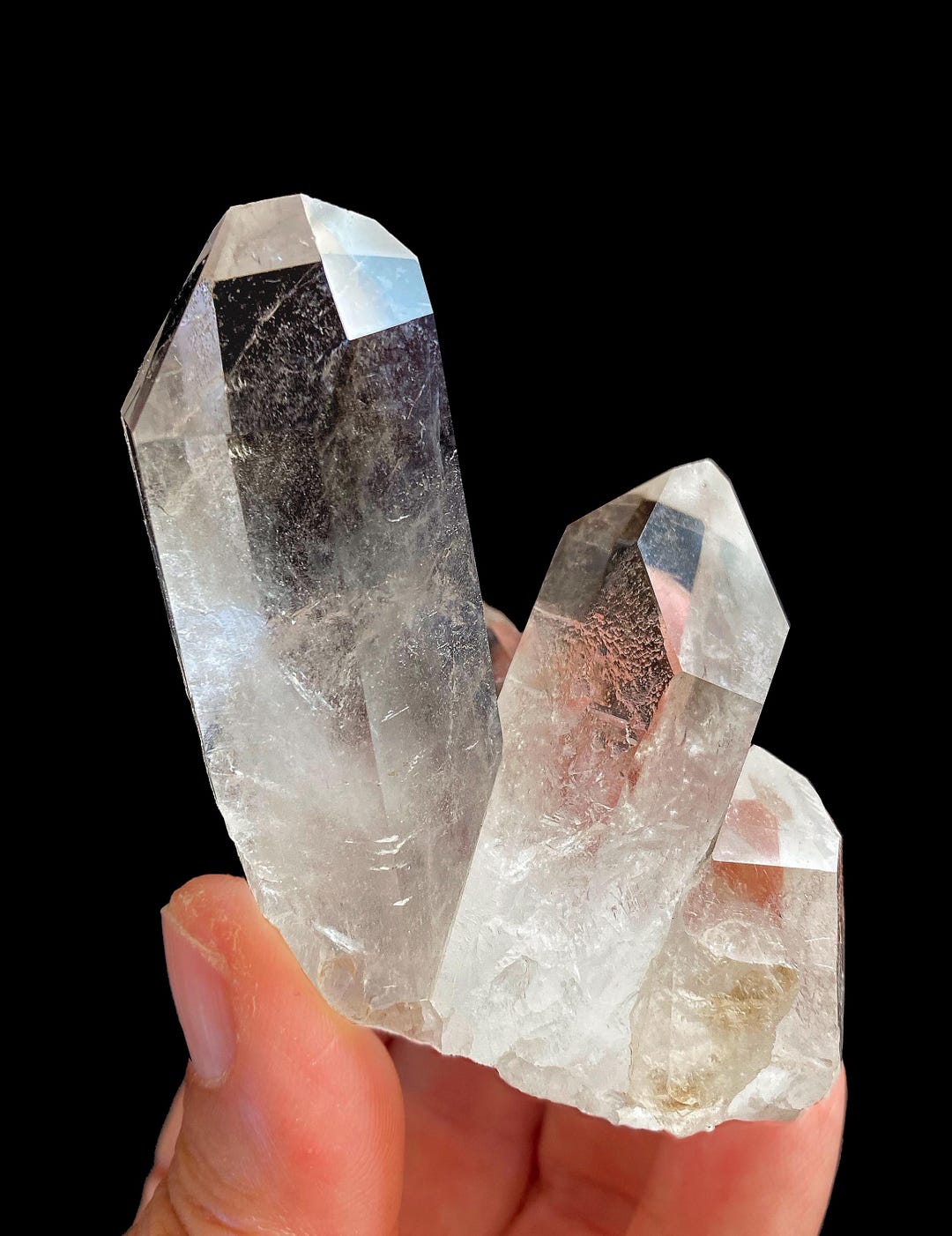 ブラジル、ミナスジェライス産の希少な透明水晶クラスター - Etsy 日本