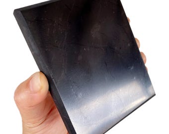Polished Shungite Tile  - Natural Stone for EMF Protection,Russia