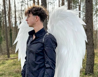 Grandes alas de ángel blanco, alas de ángel, alas para cosplay, alas para zona de fotos