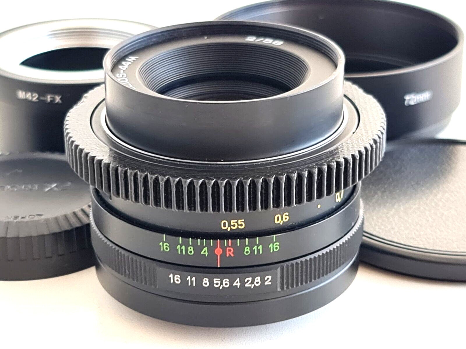 Helios-44m 58mm F/2.0 Cine Mod! USSR Lens for Fuji FX, Fujifilm X