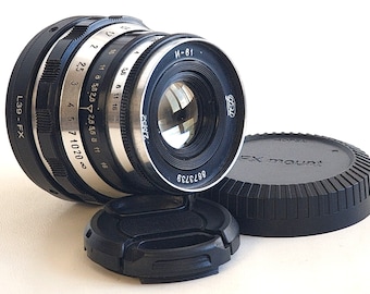 Objetivo Industar-61 52 mm f/2.8, URSS, para Fuji FX, montura Fujifilm X. ¡REPARADO!