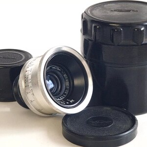 KMZ! Jupiter-12 3.5cm F/2.8 Silver Red "p"! USSR Lens for FED ...