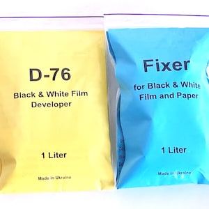 Kit D-76 Black & White Film Developer + Universal Fixer, Powder Mixes to 1 Liter