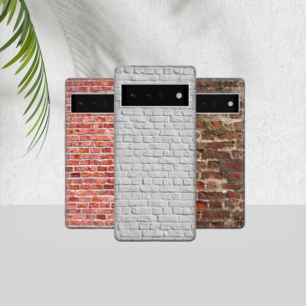 Red Brick Phone Case Vintage wall Cover for Pixel 8A 7 6 Pro Samsung Galaxy S24 S23 FE A25 A15 A14 A33 A35 A52 A54 iPhone 15 14 13 12 11 Pro