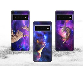 Custodia per telefono Gatti volanti Bellissimo spazio Cover per Pixel 8A 7 Pro Samsung Galaxy S24 S23 FE A25 A14 A15 A35 A33 A54 iPhone 15 14 13 12 11 Pro