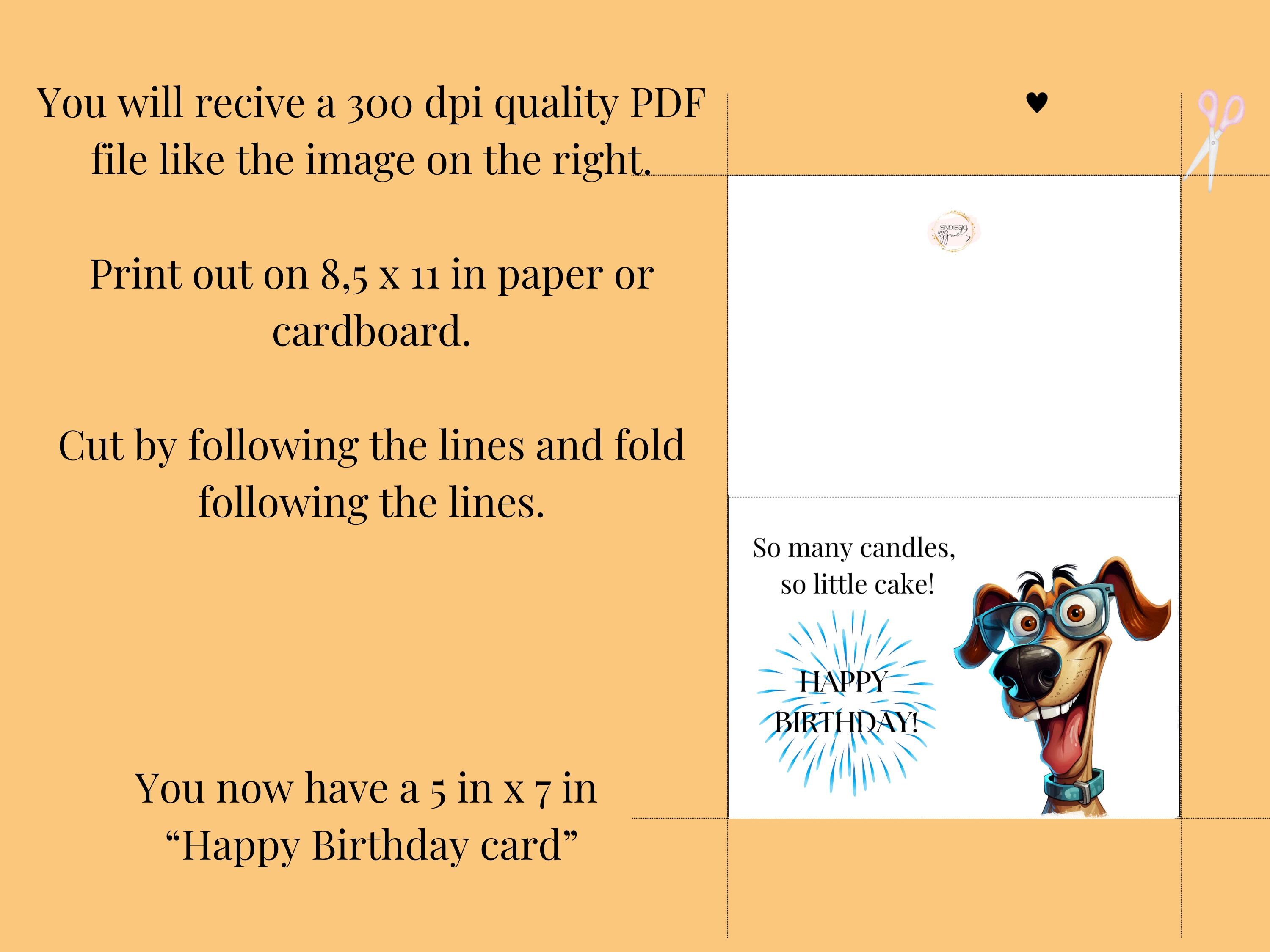 Hilarious Dog Birthday Card | Printable Funny Greeting for Pet Lovers ...
