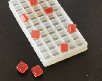 Molde de silicona de 50 cavidades para cubos, chocolate, resina, cera derretida - 2,25 ml