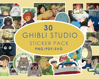 Studio Ghibli Sticker Pack: Anime Designs (30 Piece) (Digital Download)
