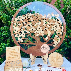 Wedding Guest Book, Personalized Family Tree Wooden Drop Box, Tree Guest Book Wedding, Guest Book Alternative to Traditional Wedding Decor